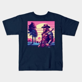 Viking Cowboy V1 - 8-bit Kids T-Shirt